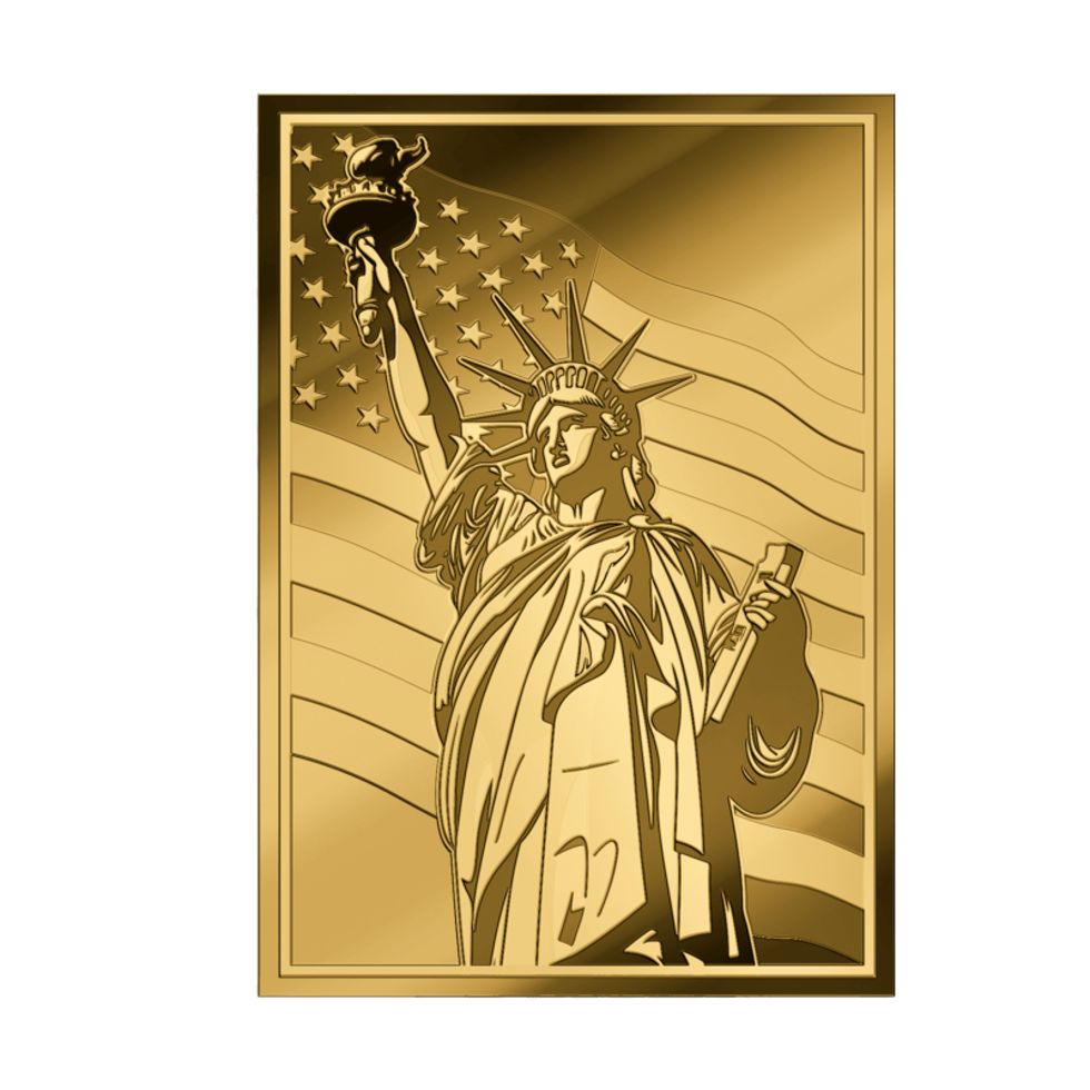 Happy Independence Day 1/1000 oz Gold Medal in Card (03/20)