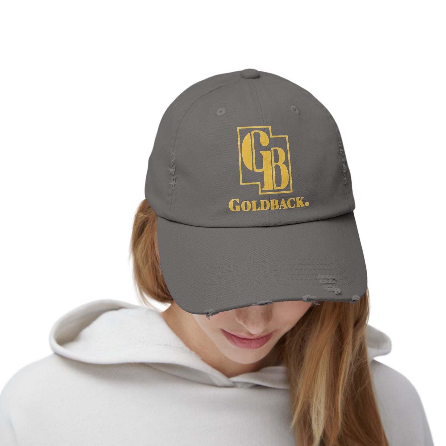 Unisex Distressed Cap with Bold Graphic, Casual Hat for Everyday Wear, Gift for Sports Lovers, Trendy Accessories for Relaxed Vibes Printify