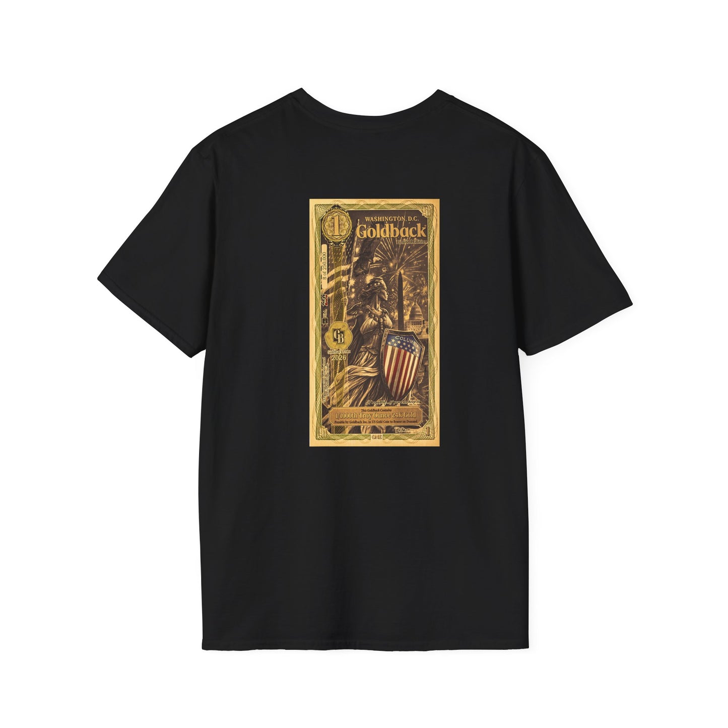 Goldback Vintage Graphic T-Shirt — Retro Goldbrook Label Back Design