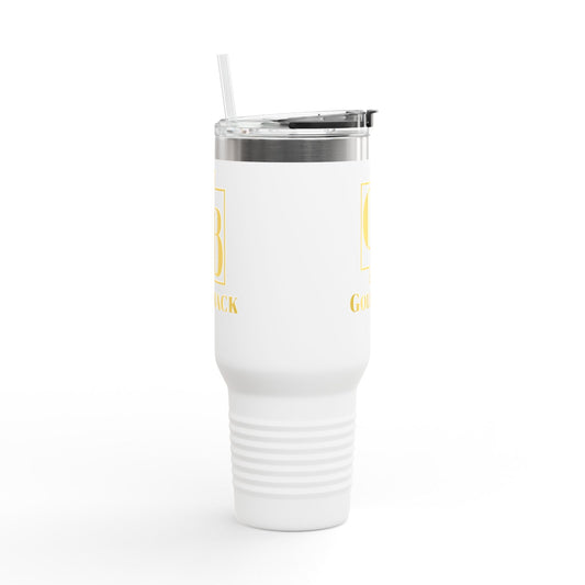 Insulated Travel Mug, 40oz for The Goldback enthusiast Printify