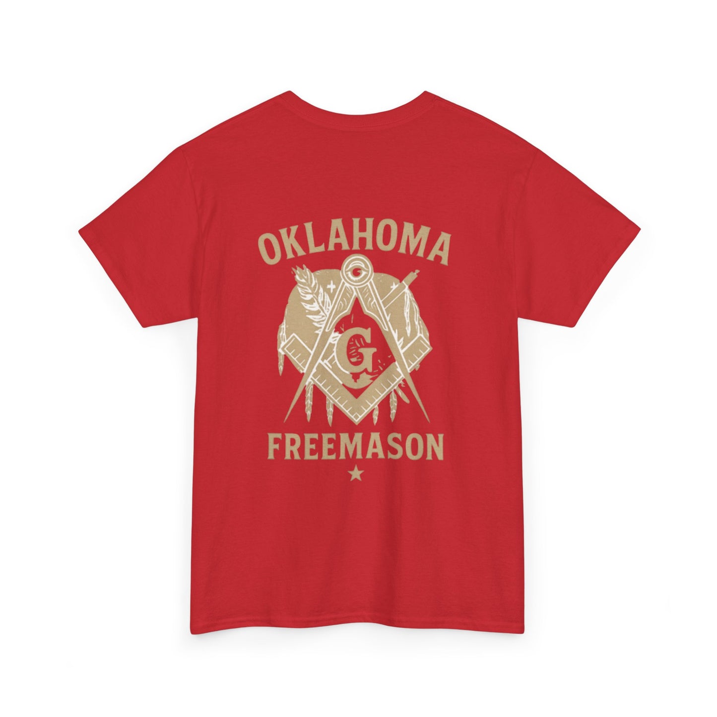 Oklahoma Freemason Unisex Heavy Cotton Tee - Unique Brotherhood Gift, Casual Wear, Lodge Events, Masonic Apparel, Comfortable Tee