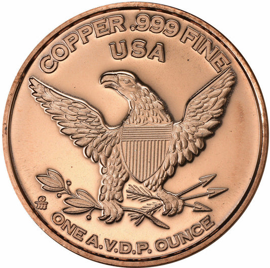 1 oz Copper Round - Sitting Bull