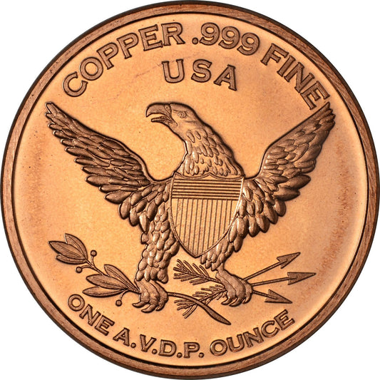 1 oz Copper Round - Prospector