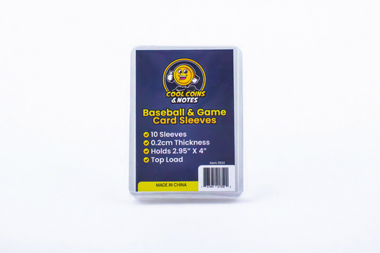 100 Clear Baseball Game Rigid Card Sleeves Topload Holders 3" X 4" Cool Coins & Notes Cool Coins & Notes