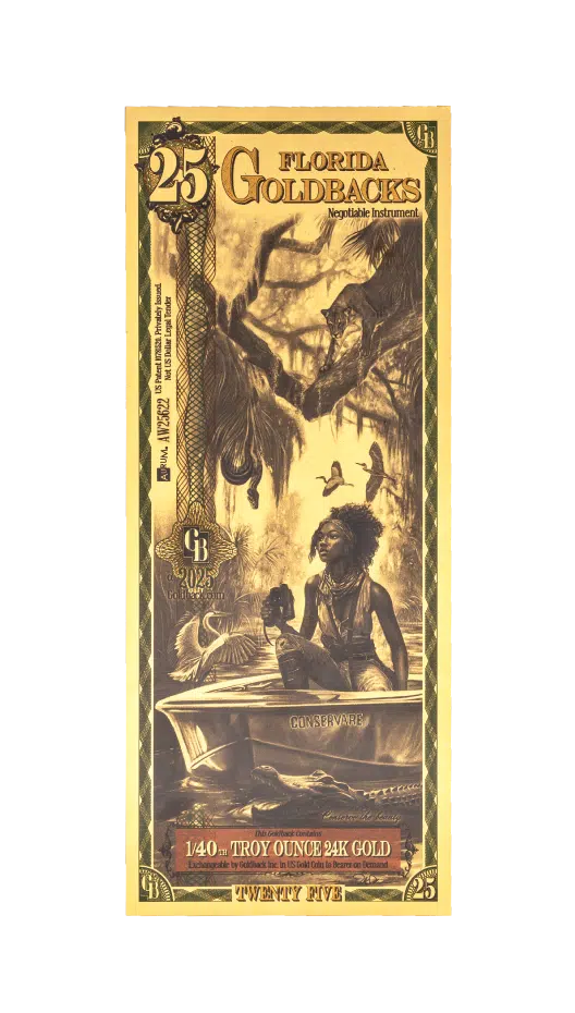 Florida, 25 Goldbacks XXV Goldback