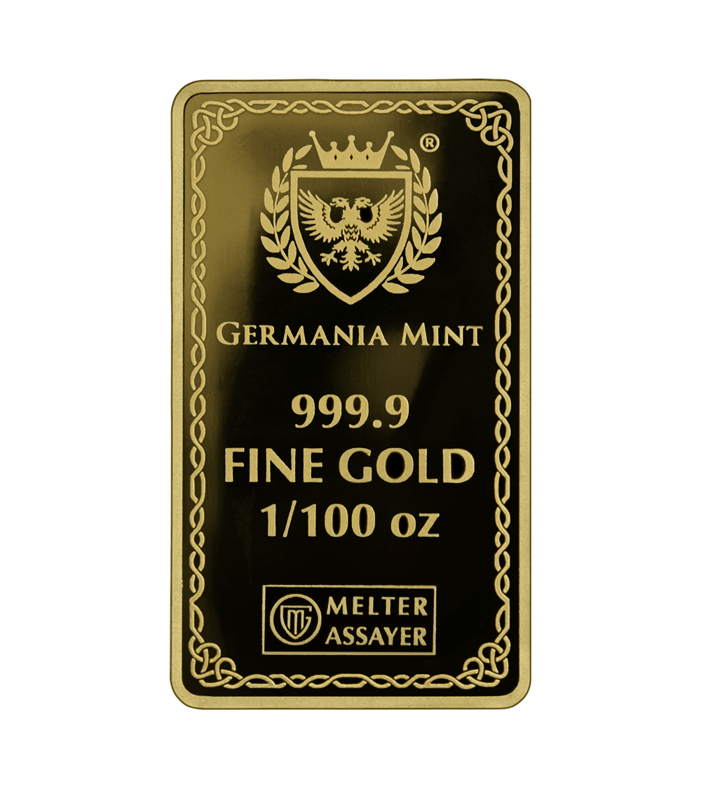 Germania Mint - Norse Gods Odin 1/100 oz Gold Bar in Card
