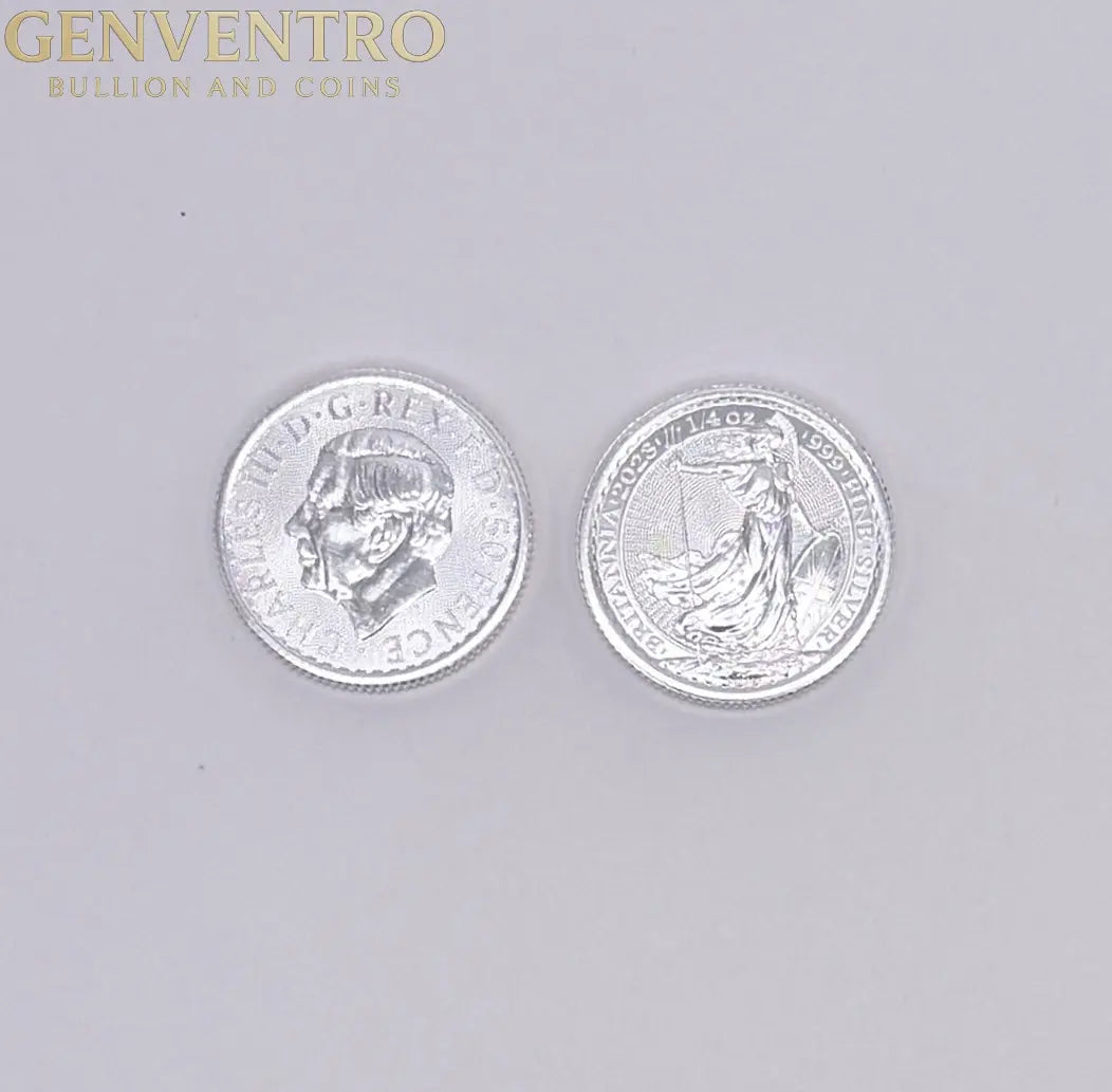 1/4 oz Great Britain Silver Britannia (Year Varies) - 20 Tubes 380 BU Coins