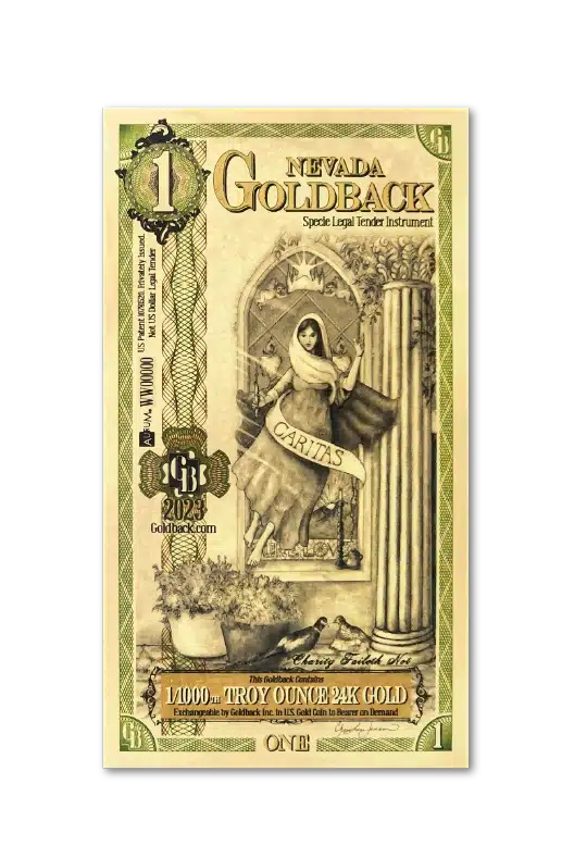 Nevada, 1 Goldback New Hampshire, 1 Goldback zxa Goldback