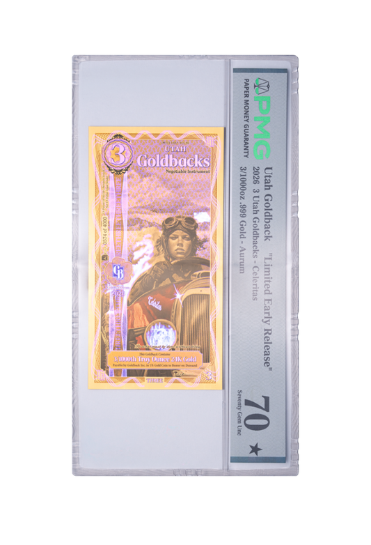 Utah 3 Limited Early Release Graded-3 Goldback