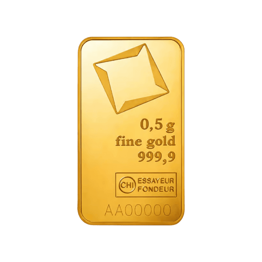 1/2 gram Gold Bar - Valcambi (Carded)