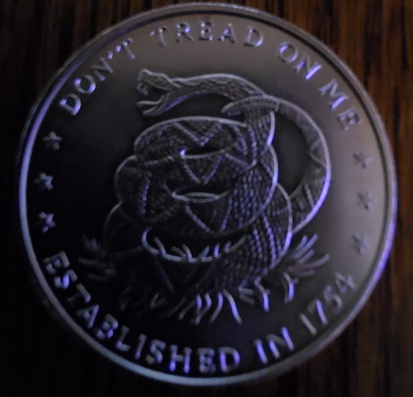 Don't tread on me 1 ozt .999 silver round last one