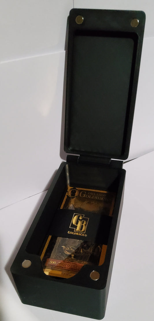 Goldback Storage Box 3D Printed Black 1/4 - 5 notes