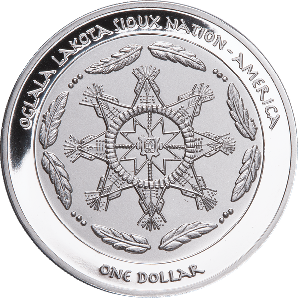PRESALE 2025 Sioux Nation Wolves & Fire Proof 1 oz Silver Coin .999 Silver