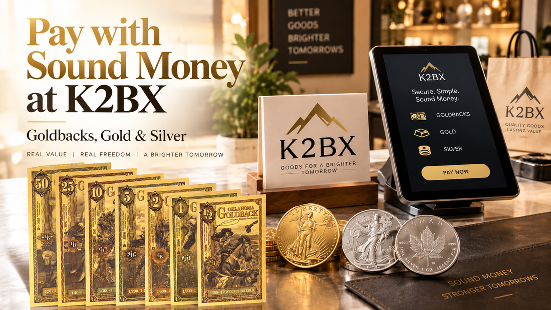Pay with Sound Money at K2BX