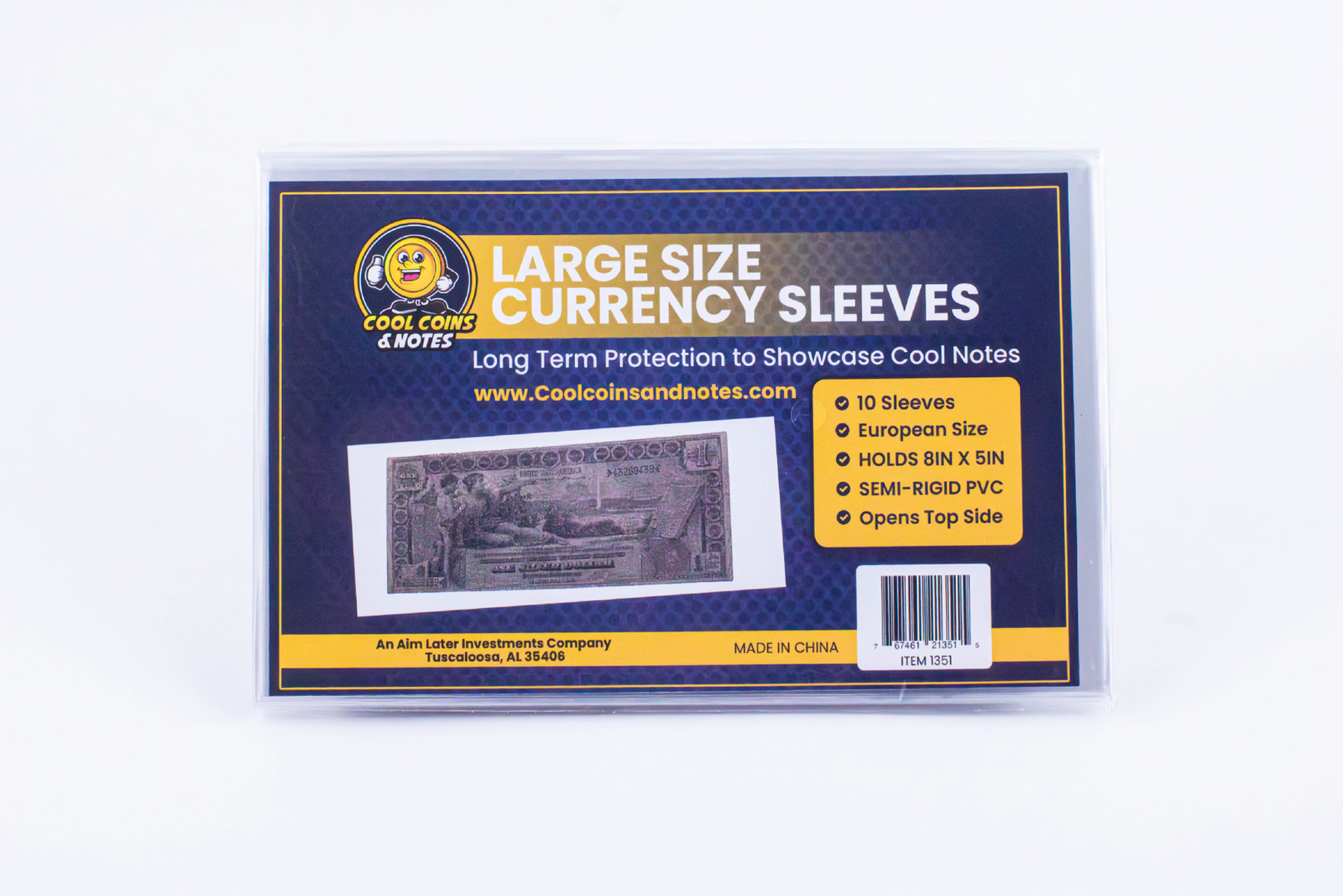 500 Banknote Currency Sleeves Rigid Large European Size Topload Holders Notes Cool Coins & Notes