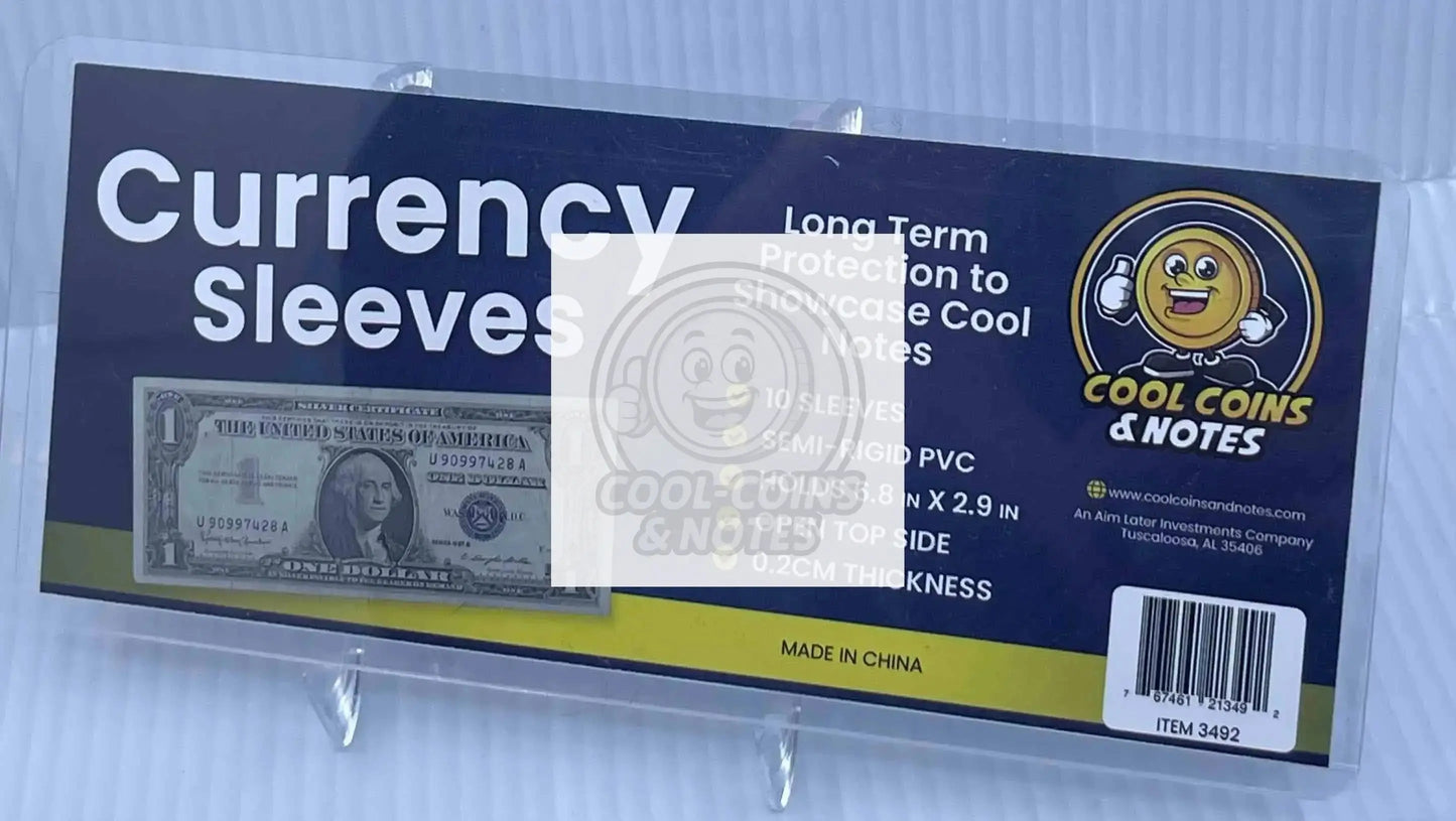 50 Banknote Currency Sleeves Rigid US Dollar Modern Size US Topload Holders Note Cool Coins & Notes Cool Coins & Notes