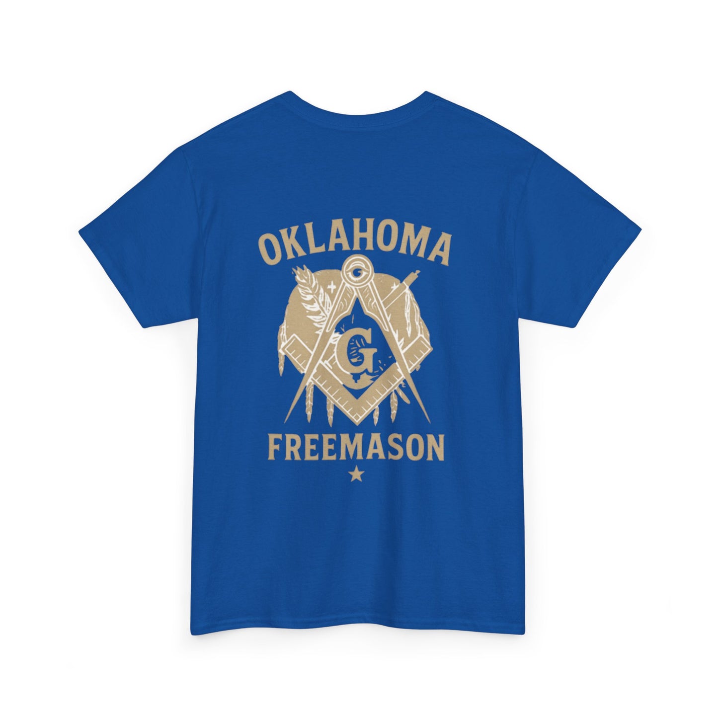 Oklahoma Freemason Unisex Heavy Cotton Tee - Unique Brotherhood Gift, Casual Wear, Lodge Events, Masonic Apparel, Comfortable Tee