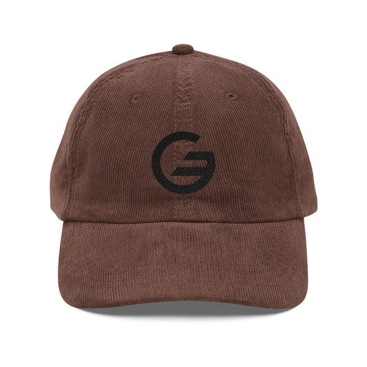 Vintage Corduroy Cap with Embroidery, Trendy Fashion Accessory for Casual Outings, Gift for Him/Her, Perfect for Fall/Winter Style, [...] Printify