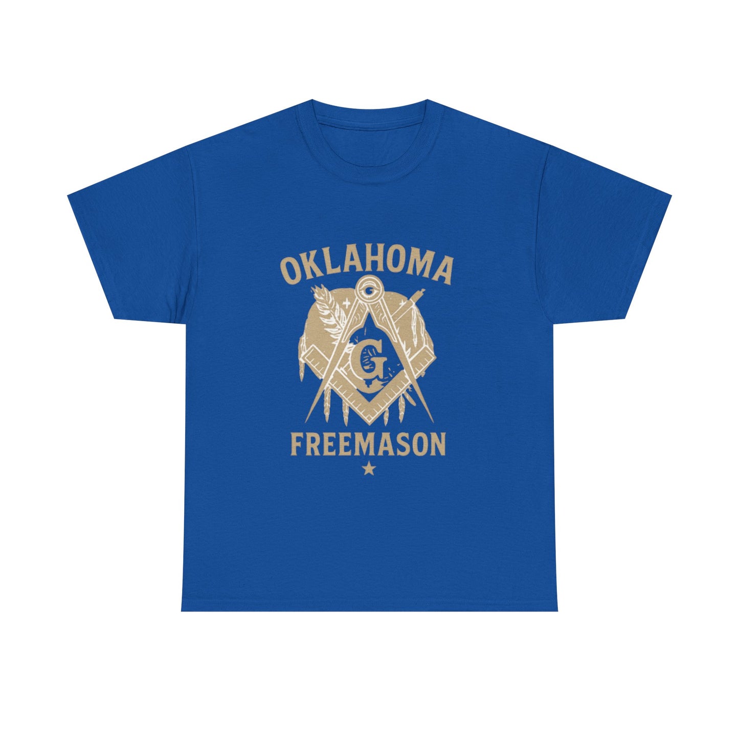 Oklahoma Freemason Unisex Heavy Cotton Tee - Unique Brotherhood Gift, Casual Wear, Lodge Events, Masonic Apparel, Comfortable Tee