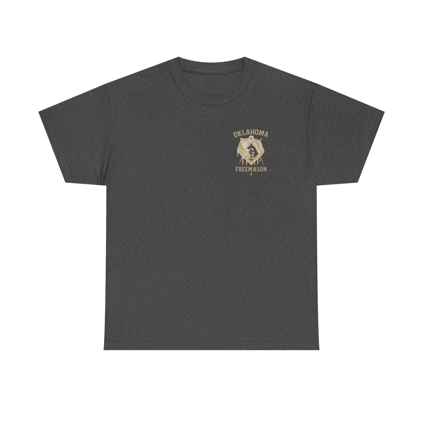 Oklahoma Freemason Unisex Heavy Cotton Tee - Unique Brotherhood Gift, Casual Wear, Lodge Events, Masonic Apparel, Comfortable Tee