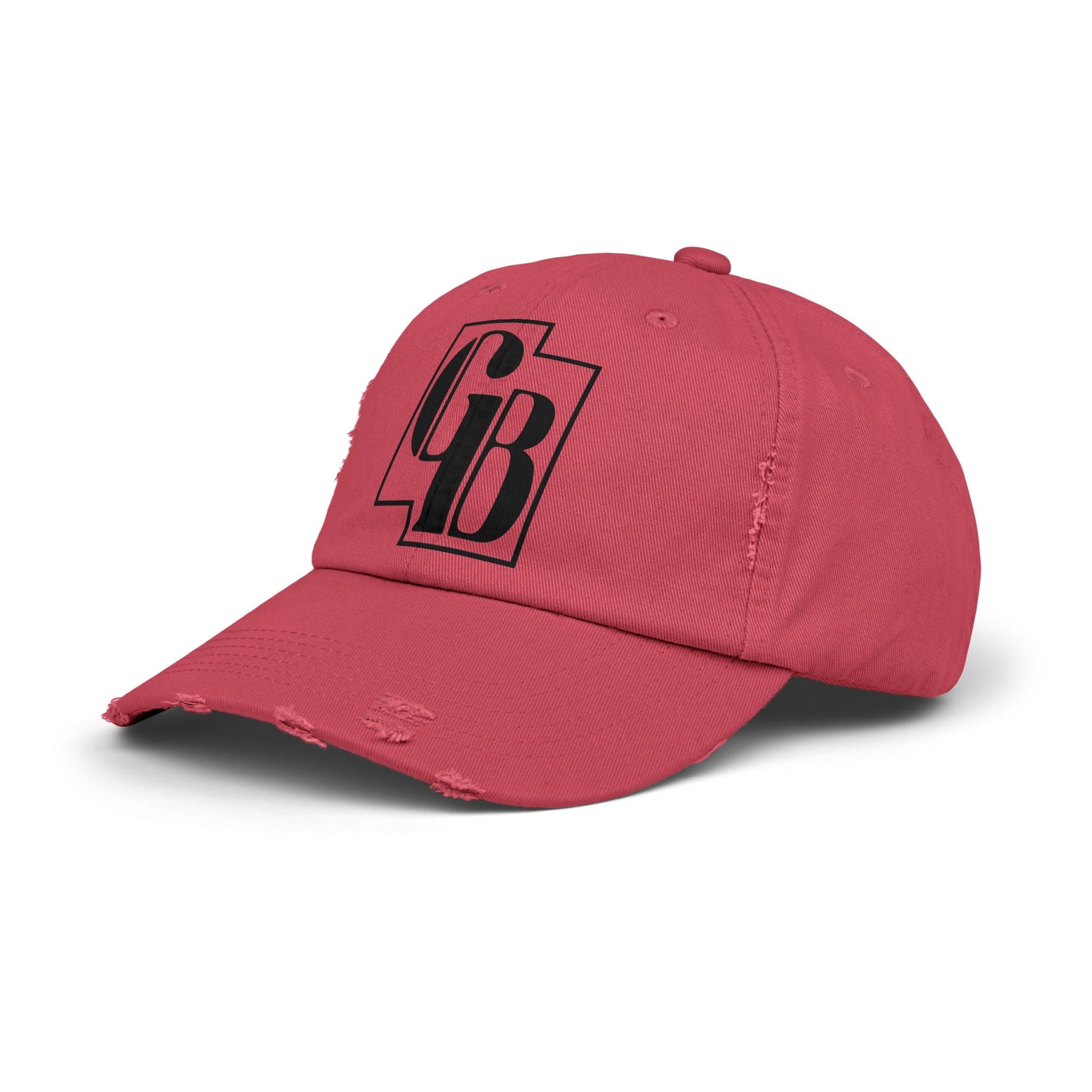 Unisex Distressed Cap with Bold Goldback Logo Graphic, Casual Hat for Everyday Wear, Gift for Sports Lovers, Trendy Accessories for Relaxed Vibes Printify