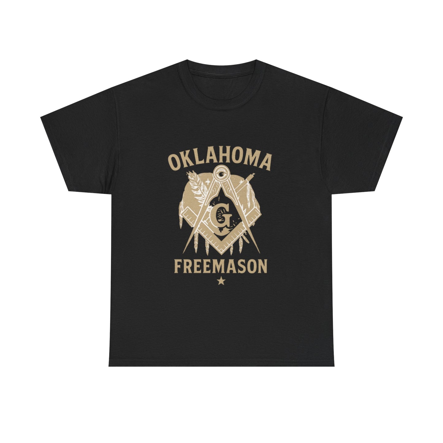 Oklahoma Freemason Unisex Heavy Cotton Tee - Unique Brotherhood Gift, Casual Wear, Lodge Events, Masonic Apparel, Comfortable Tee