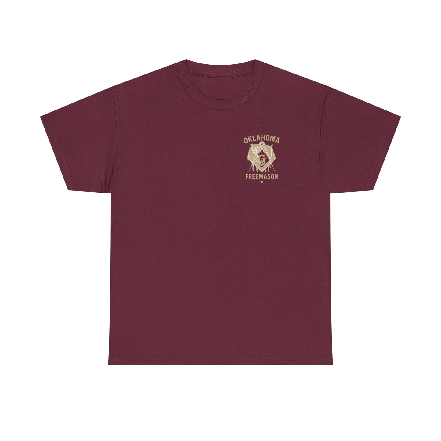 Oklahoma Freemason Unisex Heavy Cotton Tee - Unique Brotherhood Gift, Casual Wear, Lodge Events, Masonic Apparel, Comfortable Tee