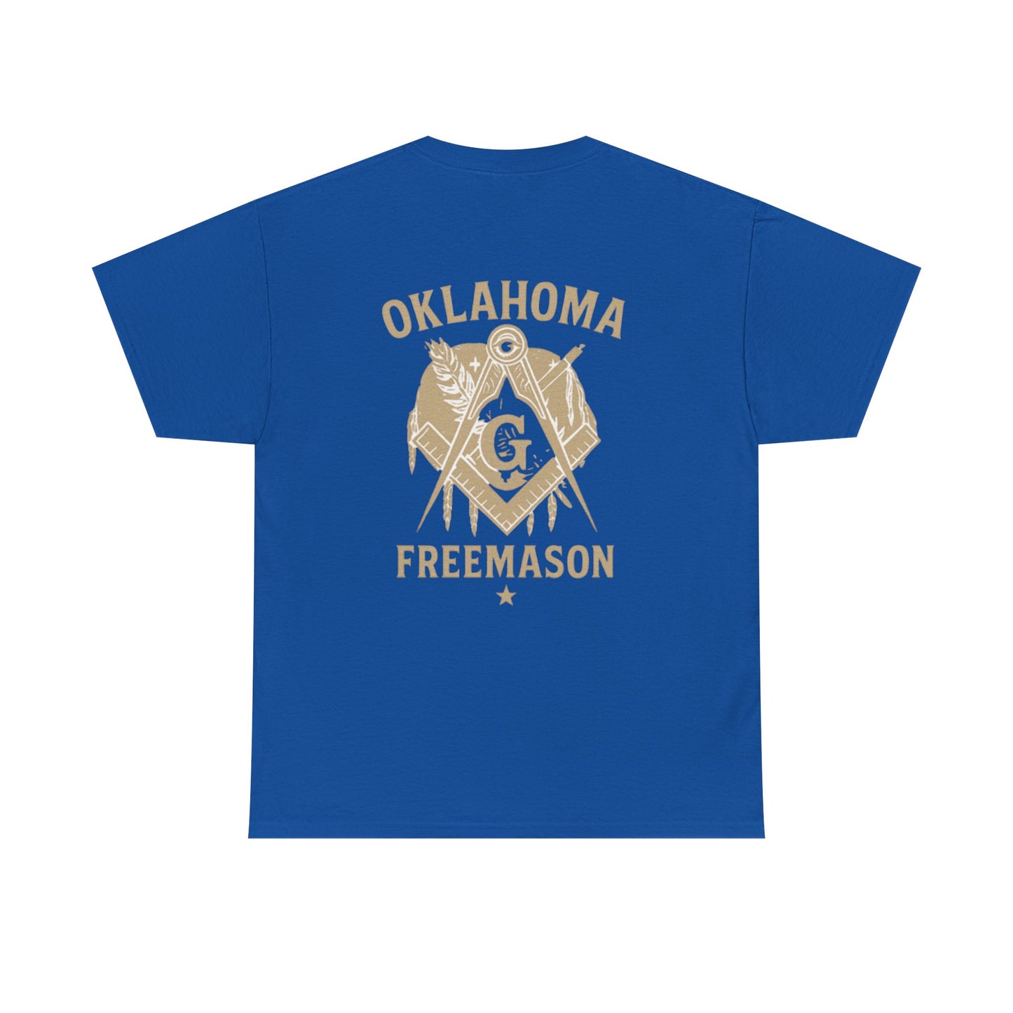 Oklahoma Freemason Unisex Heavy Cotton Tee - Unique Brotherhood Gift, Casual Wear, Lodge Events, Masonic Apparel, Comfortable Tee