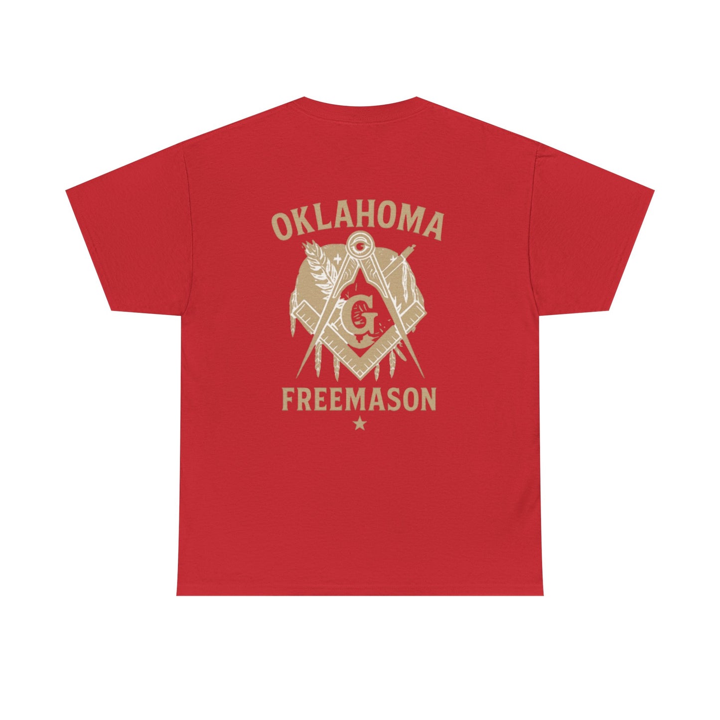 Oklahoma Freemason Unisex Heavy Cotton Tee - Unique Brotherhood Gift, Casual Wear, Lodge Events, Masonic Apparel, Comfortable Tee