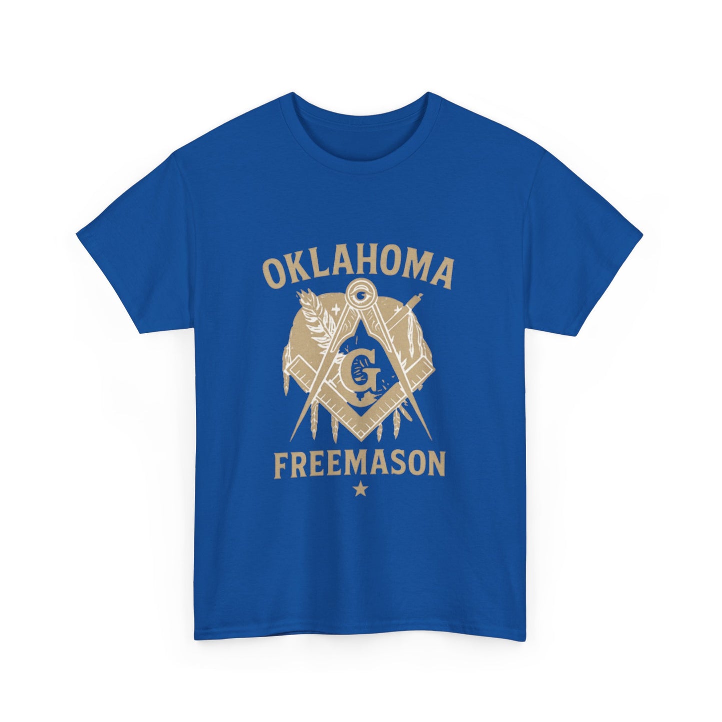 Oklahoma Freemason Unisex Heavy Cotton Tee - Unique Brotherhood Gift, Casual Wear, Lodge Events, Masonic Apparel, Comfortable Tee