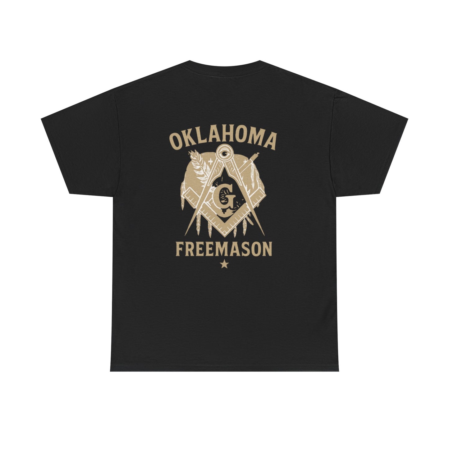Oklahoma Freemason Unisex Heavy Cotton Tee - Unique Brotherhood Gift, Casual Wear, Lodge Events, Masonic Apparel, Comfortable Tee