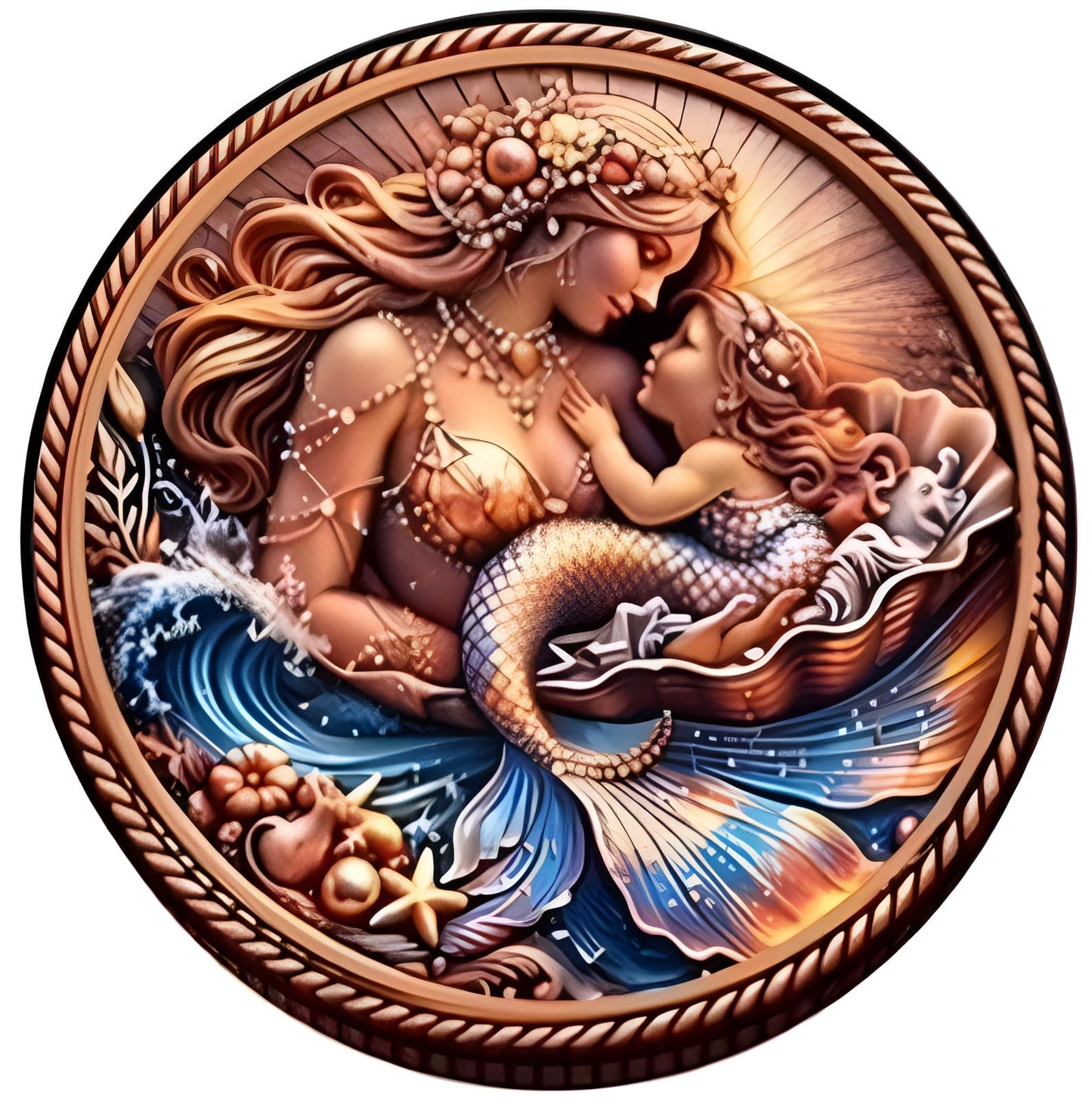 Ocean’s Eternal Love Mermaid 1 oz Copper Round PREORDER
