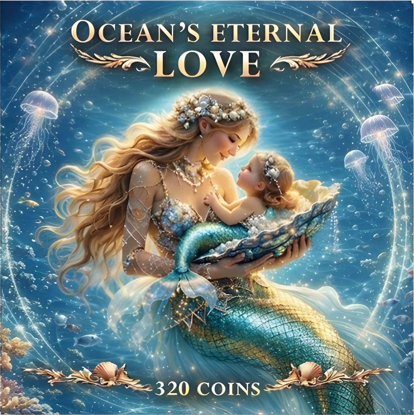 Ocean’s Eternal Love Mermaid 1 oz Copper Round PREORDER