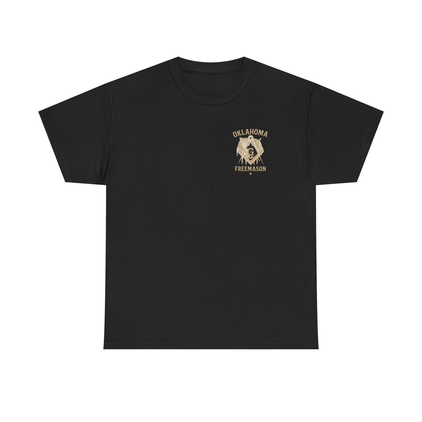 Oklahoma Freemason Unisex Heavy Cotton Tee - Unique Brotherhood Gift, Casual Wear, Lodge Events, Masonic Apparel, Comfortable Tee