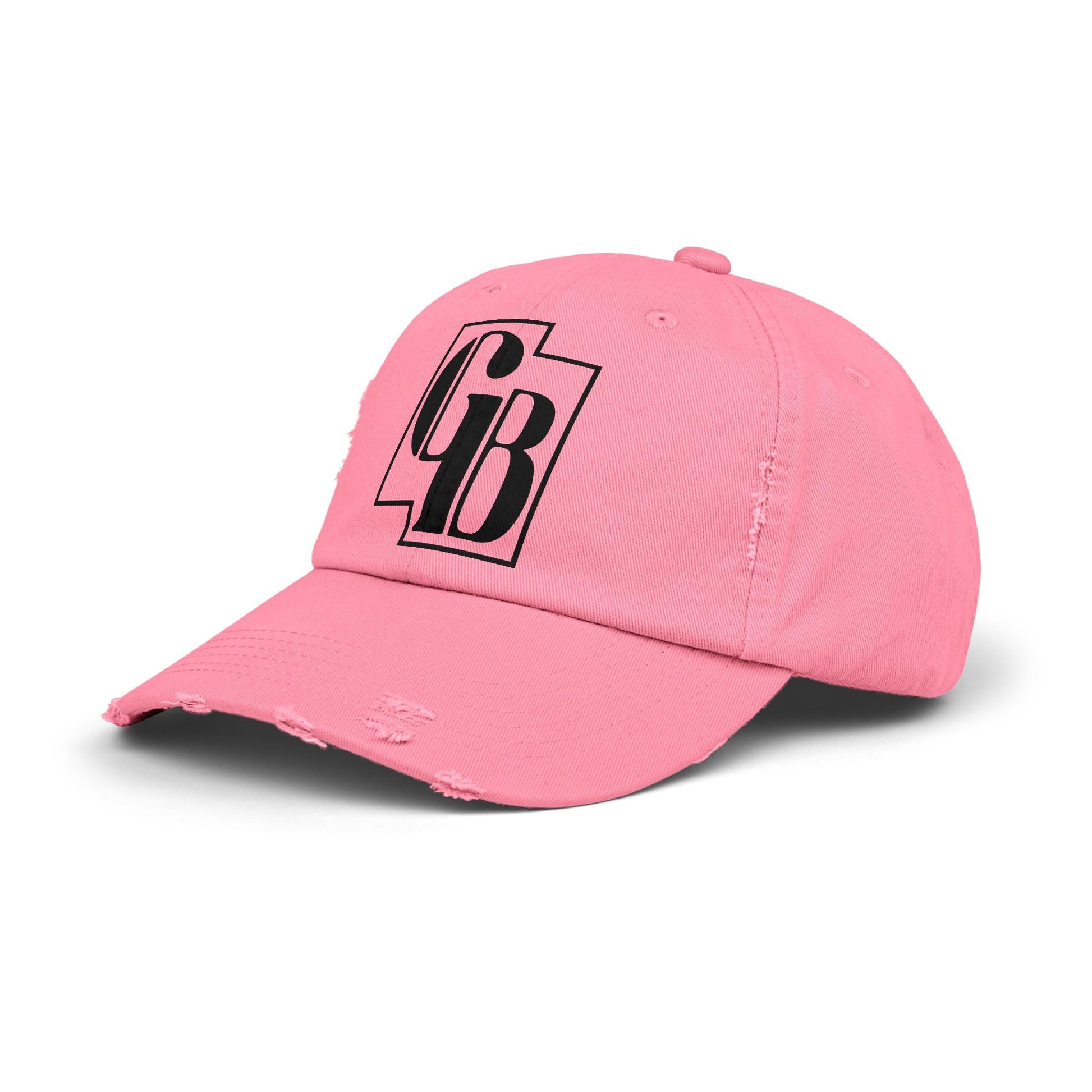 Unisex Distressed Cap with Bold Goldback Logo Graphic, Casual Hat for Everyday Wear, Gift for Sports Lovers, Trendy Accessories for Relaxed Vibes Printify