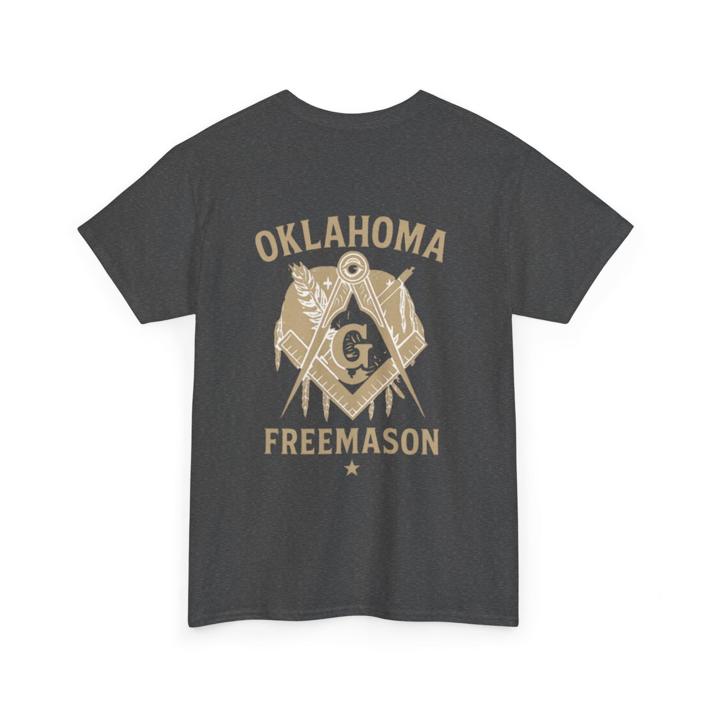 Oklahoma Freemason Unisex Heavy Cotton Tee - Unique Brotherhood Gift, Casual Wear, Lodge Events, Masonic Apparel, Comfortable Tee