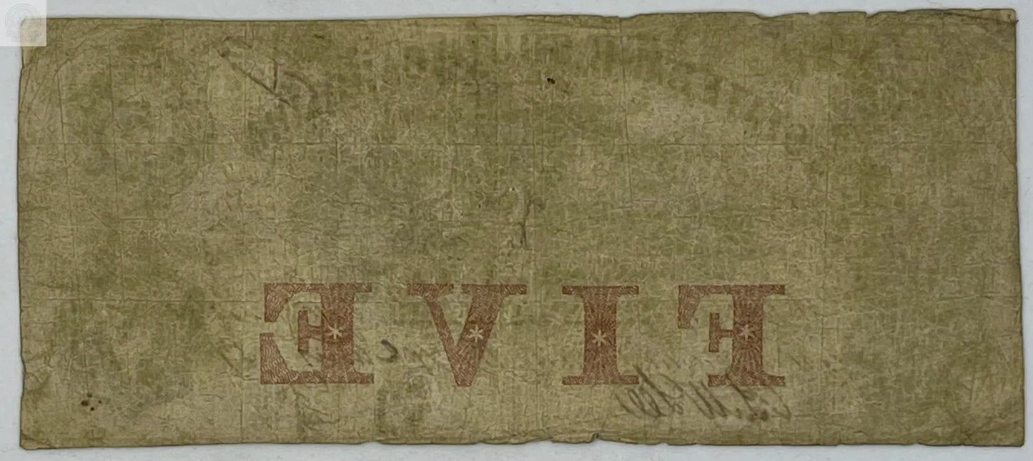 1857 5 Dollars State Bank of South Carolina CR# S-508, Used World banknote