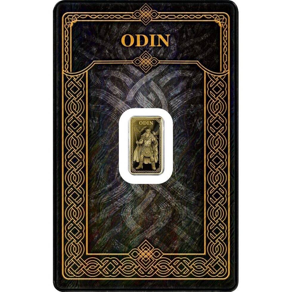 Germania Mint - Norse Gods Odin 1/100 oz Gold Bar in Card