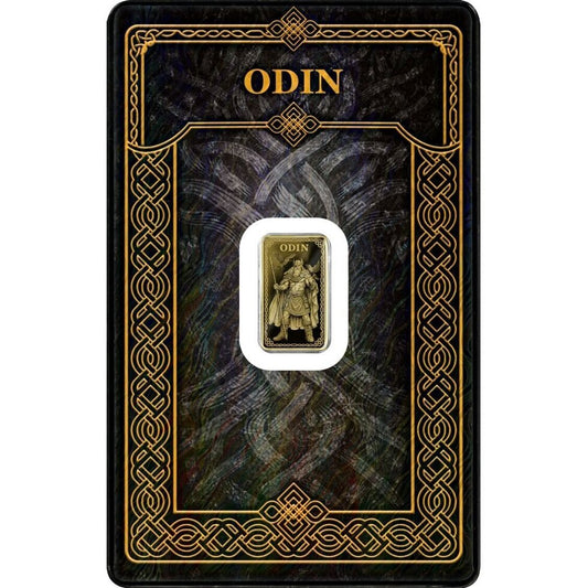Germania Mint - Norse Gods Odin 1/100 oz Gold Bar in Card