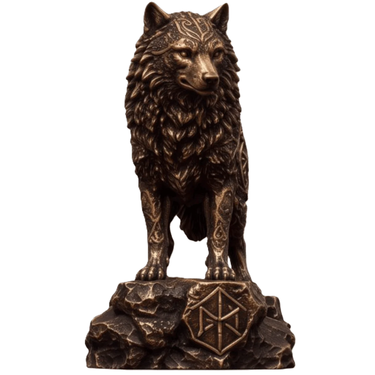 2026 Celtic Wolf 3 oz .999 Copper 3D Antiqued Statue – Limited Edition