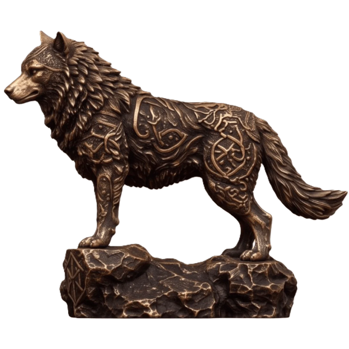 2026 Celtic Wolf 3 oz .999 Copper 3D Antiqued Statue – Limited Edition