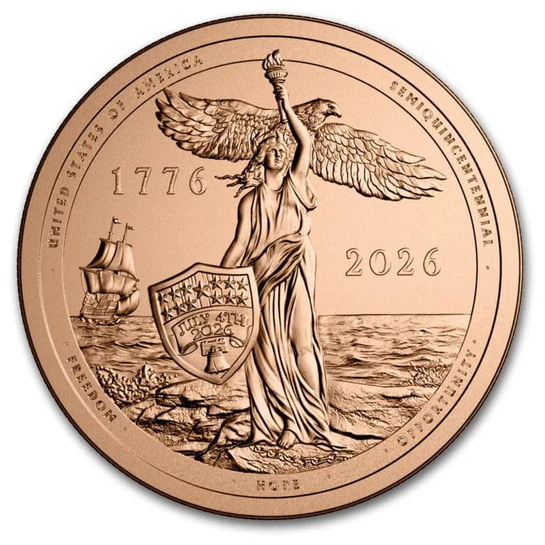 2026 PAMP Sail4th 250 Semiquincentennial 1 oz Copper Round