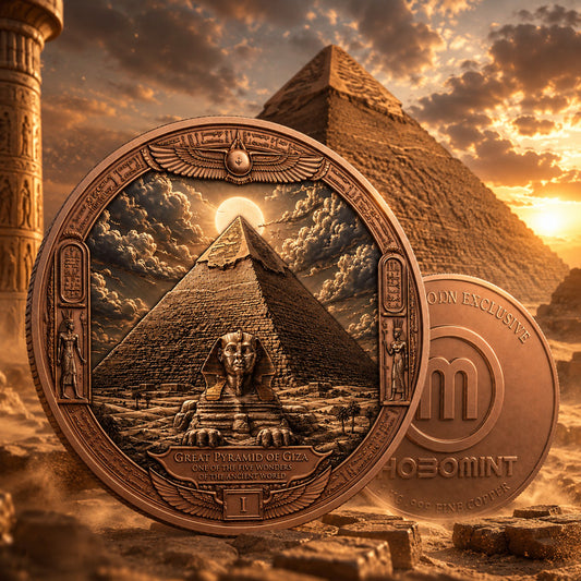 Great Pyramid of Giza HR 1 Kilo Copper Medal