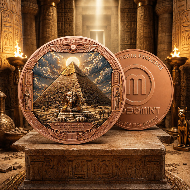Great Pyramid of Giza HR 1 Kilo Copper Medal
