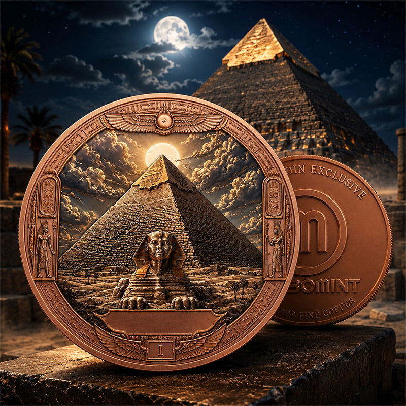 Great Pyramid of Giza HR 1 Kilo Copper Medal
