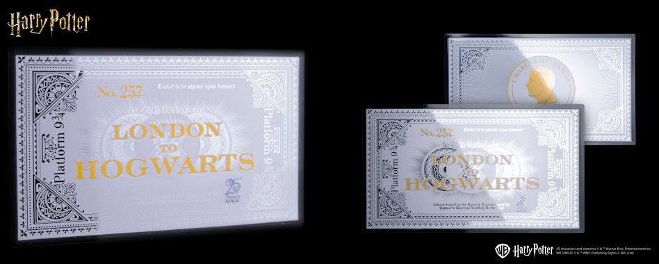 2026 Samoa Hogwarts Express Ticket 3g Silver Foil Coin HP PREORDER