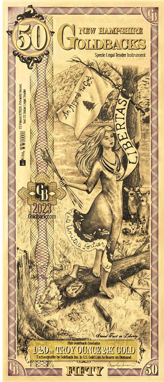 50 New Hampshire Goldback