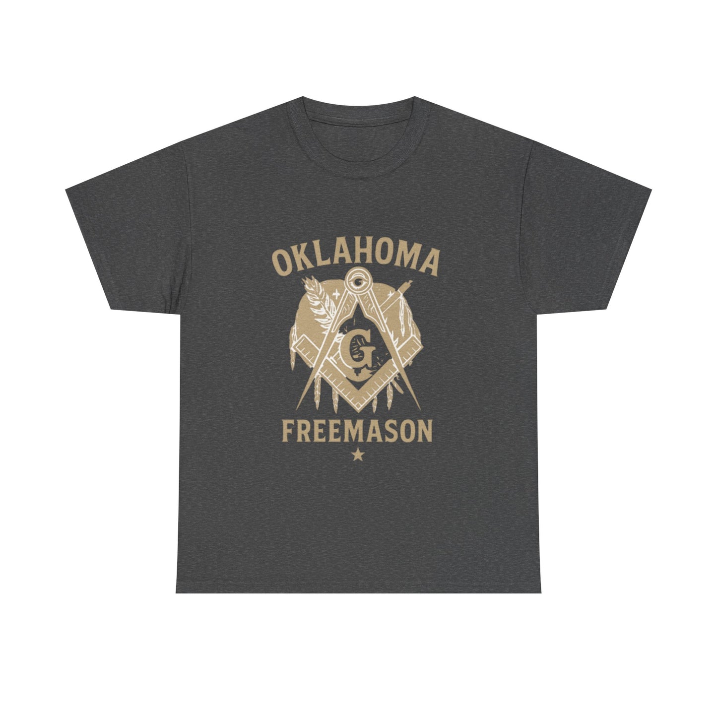 Oklahoma Freemason Unisex Heavy Cotton Tee - Unique Brotherhood Gift, Casual Wear, Lodge Events, Masonic Apparel, Comfortable Tee