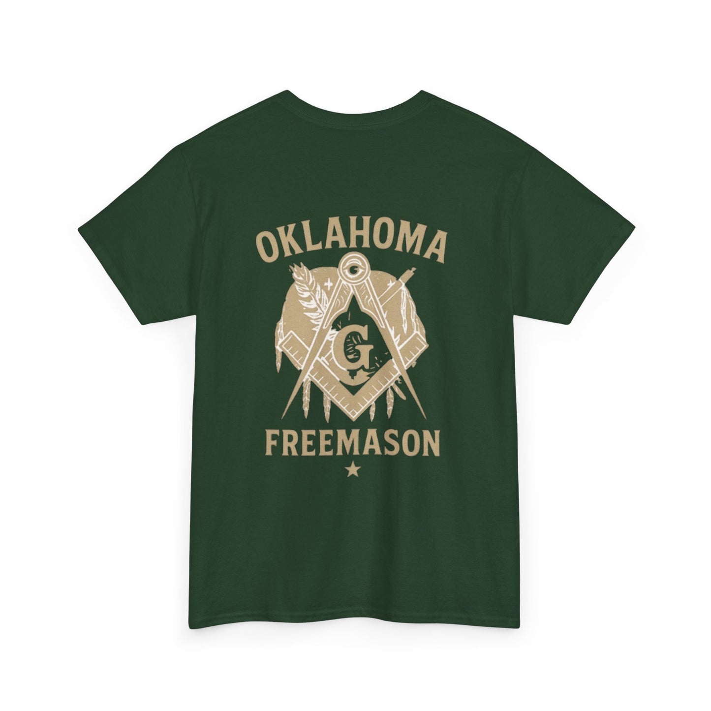 Oklahoma Freemason Unisex Heavy Cotton Tee - Unique Brotherhood Gift, Casual Wear, Lodge Events, Masonic Apparel, Comfortable Tee