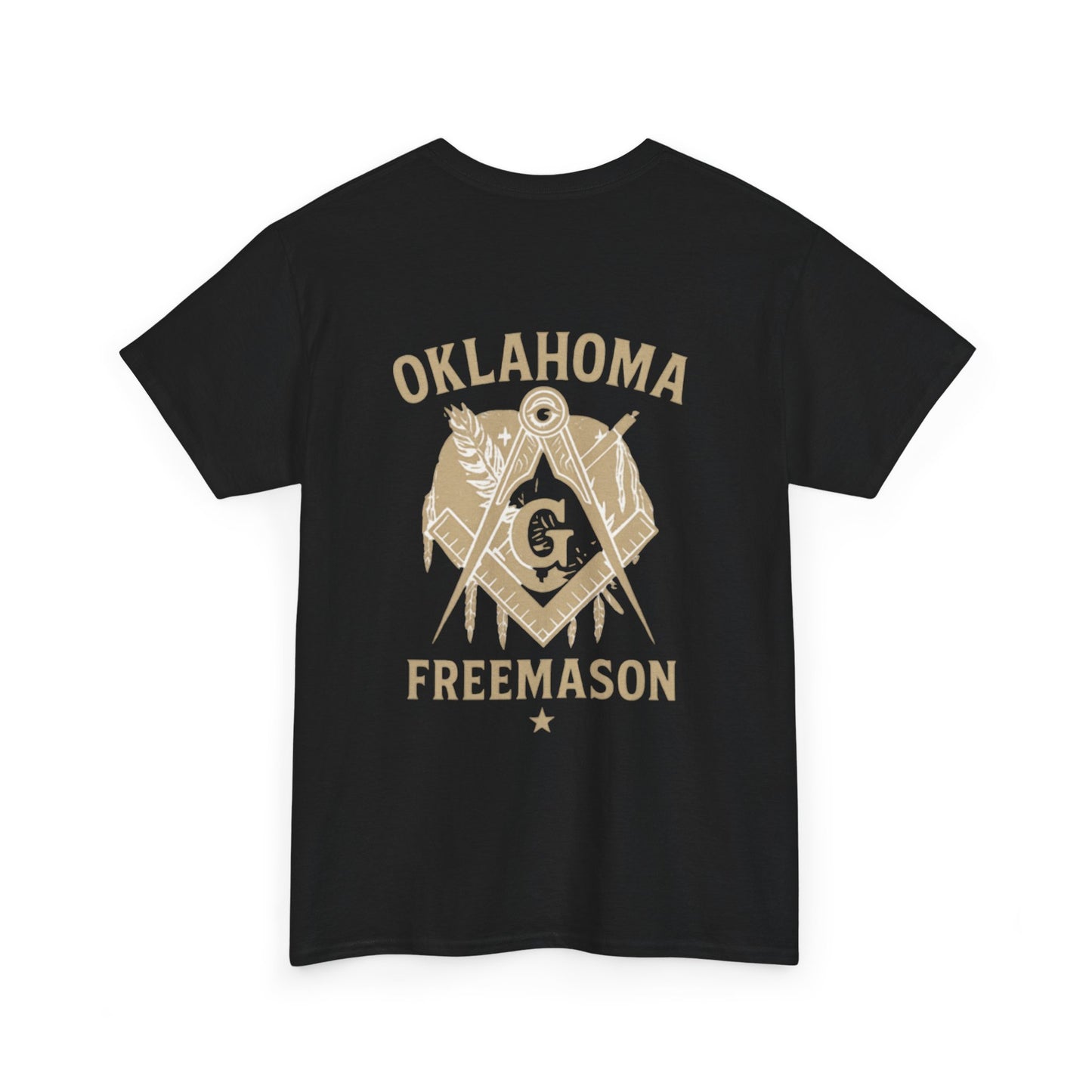 Oklahoma Freemason Unisex Heavy Cotton Tee - Unique Brotherhood Gift, Casual Wear, Lodge Events, Masonic Apparel, Comfortable Tee